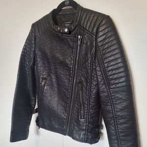 Mango Motorcycle Faux Leather Jacket
